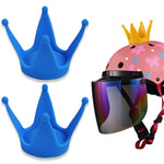 2 pezzi decorazione casco ventosa corona moto, Yellow, Light Pink, Gray, Blue, Peach Red
