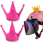 2 pezzi decorazione casco ventosa corona moto, Yellow, Light Pink, Gray, Blue, Peach Red