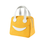 Borsa pranzo con smiley con manici in pelle, dimensioni:, S (Green), S (Pink), S (Gray), S (Navy Blue), S (Yellow), L (Green), L (Pink), L (Gray), L (Navy Blue), L (Yellow)