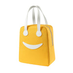 Borsa pranzo con smiley con manici in pelle, dimensioni:, S (Green), S (Pink), S (Gray), S (Navy Blue), S (Yellow), L (Green), L (Pink), L (Gray), L (Navy Blue), L (Yellow)