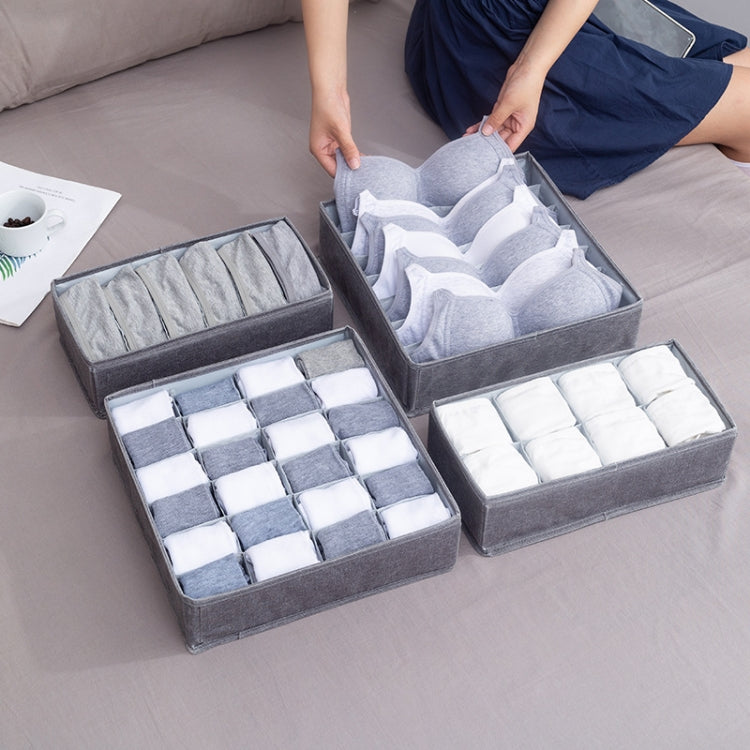 Scatola portaoggetti pieghevole per cassetti, specifiche:, 24 Grids (Gray), 24 Grids (Linen), 24 Grids (Red), 24 Grids (Green), 7 Grids (Gray), 7 Grids (Linen), 7 Grids (Red), 7 Grids (Green), 8 Grids (Gray), 8 Grids (Linen), 8 Grids (Red)             ...