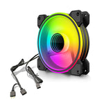 COOLMOON Ventola di raffreddamento per computer con lente Infinity da 12 cm Ventola di raffreddamento del telaio PWM ARGB, WF1 (White), WF1 (Black)