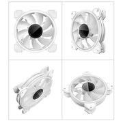 COOLMOON Ventola di raffreddamento per computer con lente Infinity da 12 cm Ventola di raffreddamento del telaio PWM ARGB, WF1 (White), WF1 (Black)