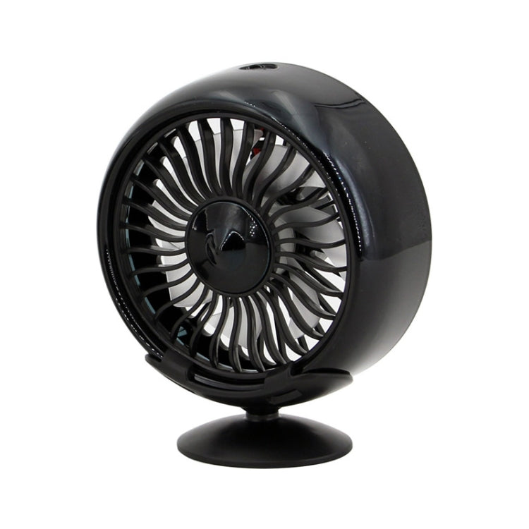 F102 Cruscotto del veicolo Multi-funzione USB Luci colorate Fan, Black, Silver