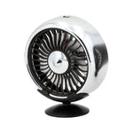 F102 Cruscotto del veicolo Multi-funzione USB Luci colorate Fan, Black, Silver