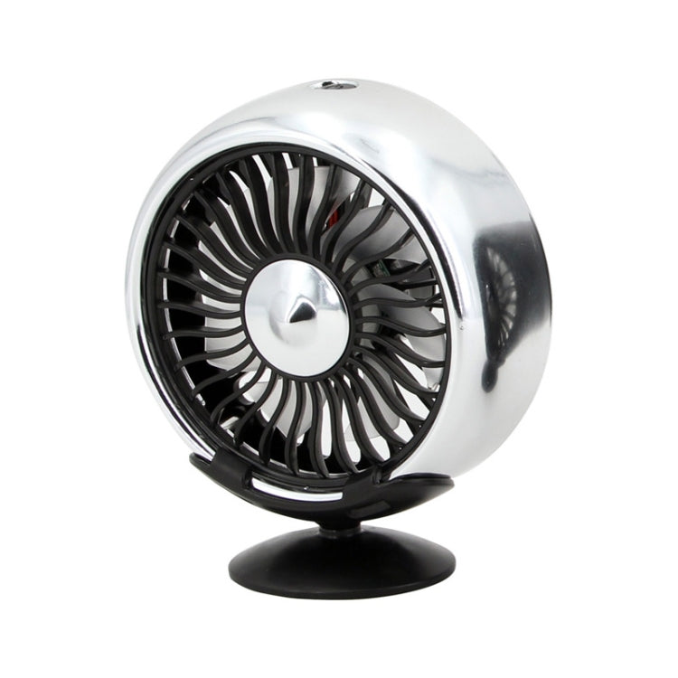 F102 Cruscotto del veicolo Multi-funzione USB Luci colorate Fan, Black, Silver