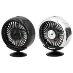 F102 Cruscotto del veicolo Multi-funzione USB Luci colorate Fan, Black, Silver