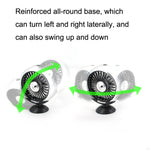F102 Cruscotto del veicolo Multi-funzione USB Luci colorate Fan, Black, Silver