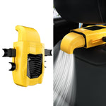 F415 Ventilatore USB multifunzionale per sedile posteriore per auto, Black, Yellow