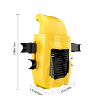 F415 Ventilatore USB multifunzionale per sedile posteriore per auto, Black, Yellow