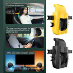 F415 Ventilatore USB multifunzionale per sedile posteriore per auto, Black, Yellow