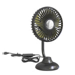 Ventilatore USB per auto con tubo flessibile 360° verde nero
