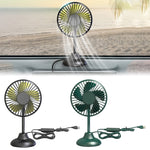 Ventilatore USB per auto con tubo flessibile 360° verde nero