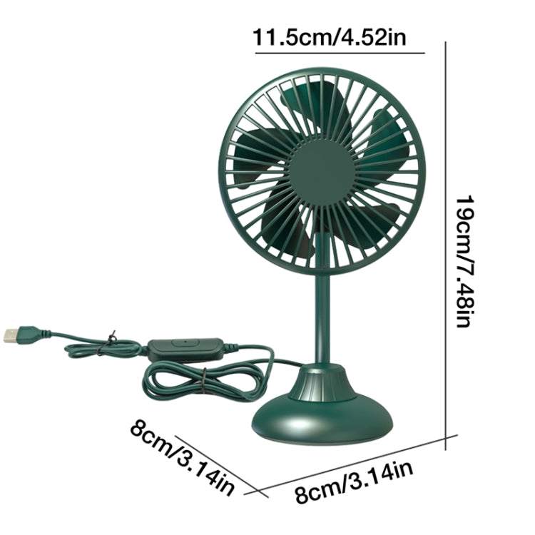 Ventilatore USB per auto con tubo flessibile 360° verde nero