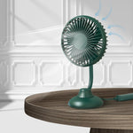 Ventilatore USB per auto con tubo flessibile 360° verde nero