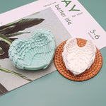 Stampo in silicone per ali d'angelo a forma di cuore Stampo per aromaterapia Candela per gelato, L, S