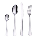 Set di coltelli da bistecca con forchetta da bistecca occidentale in acciaio inossidabile 4 pezzi / set, True Color, Golden, Rose Gold, Colorful, Black