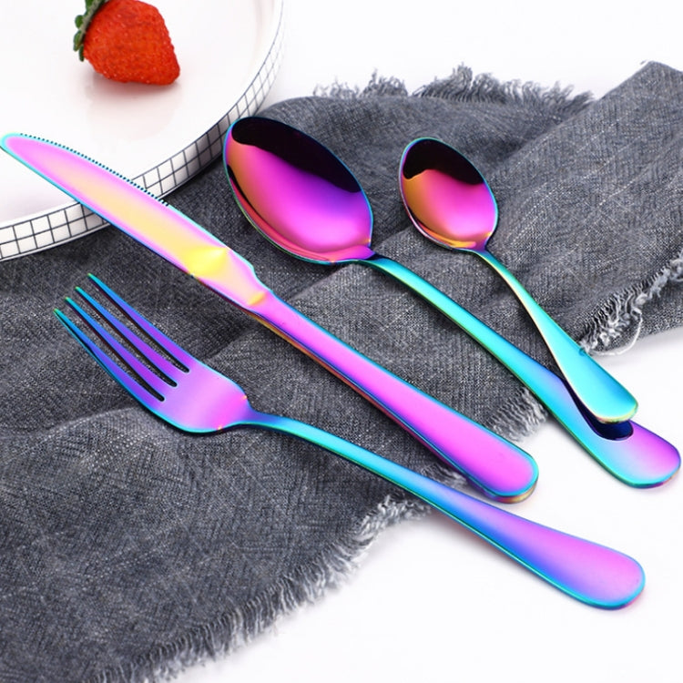 Set di coltelli da bistecca con forchetta da bistecca occidentale in acciaio inossidabile 4 pezzi / set, True Color, Golden, Rose Gold, Colorful, Black
