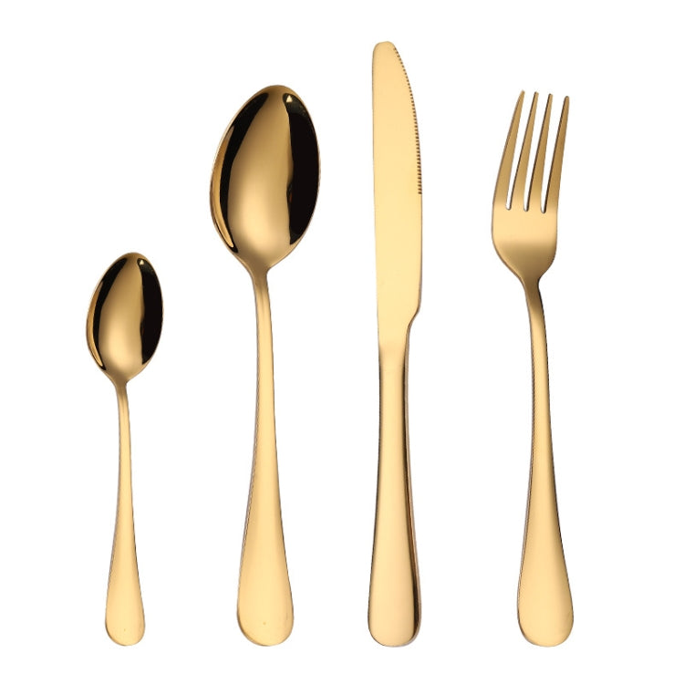Set di coltelli da bistecca con forchetta da bistecca occidentale in acciaio inossidabile 4 pezzi / set, True Color, Golden, Rose Gold, Colorful, Black