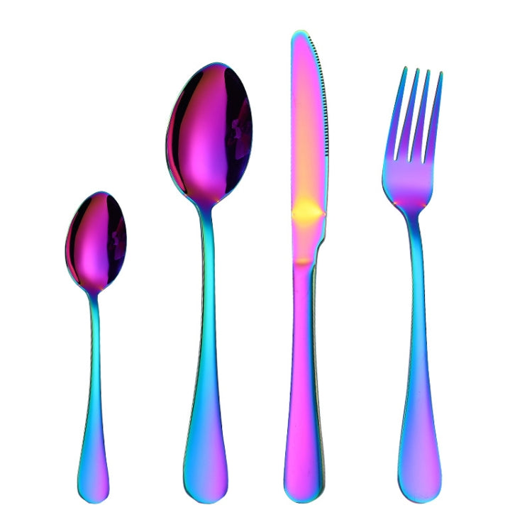 Set di coltelli da bistecca con forchetta da bistecca occidentale in acciaio inossidabile 4 pezzi / set, True Color, Golden, Rose Gold, Colorful, Black