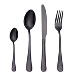 Set di coltelli da bistecca con forchetta da bistecca occidentale in acciaio inossidabile 4 pezzi / set, True Color, Golden, Rose Gold, Colorful, Black
