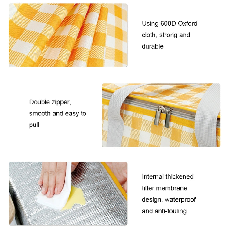 JY2209 Set cestino da picnic portatile a prova d'umidità da campeggio, specifiche:, Red White, Yellow White, Leaves, Red White+150x100cm, Yellow White+150x100cm, Leaves+150x100cm, Red White+150x200cm, Yellow White+150x200cm, Leaves+150x200cm           ...