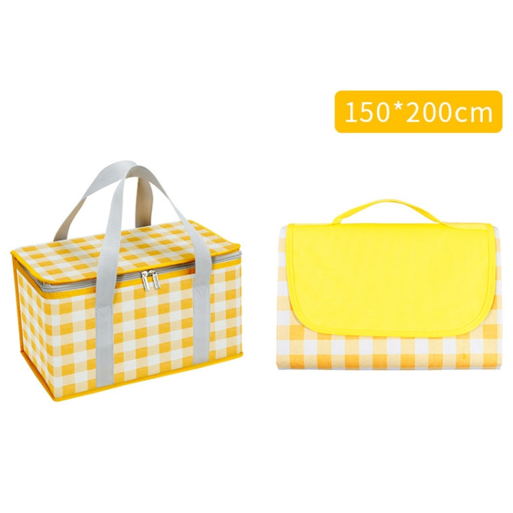 JY2209 Set cestino da picnic portatile a prova d'umidità da campeggio, specifiche:, Red White, Yellow White, Leaves, Red White+150x100cm, Yellow White+150x100cm, Leaves+150x100cm, Red White+150x200cm, Yellow White+150x200cm, Leaves+150x200cm           ...