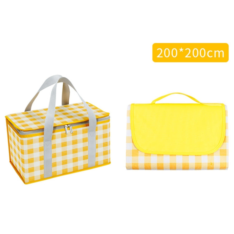 JY2209 Set cestino da picnic portatile a prova d'umidità da campeggio, specifiche:, Red White, Yellow White, Leaves, Red White+150x100cm, Yellow White+150x100cm, Leaves+150x100cm, Red White+150x200cm, Yellow White+150x200cm, Leaves+150x200cm           ...