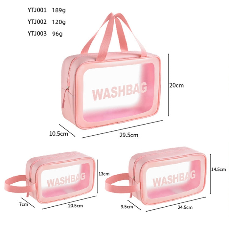 Borsa cosmetica portatile impermeabile trasparente in PVC, dimensioni:, L (Pink), L (Black), L (White), M (Pink), M (Black), M (White), S (Pink), S (Black), S (White)