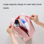 Borsa cosmetica portatile impermeabile trasparente in PVC, dimensioni:, L (Pink), L (Black), L (White), M (Pink), M (Black), M (White), S (Pink), S (Black), S (White)