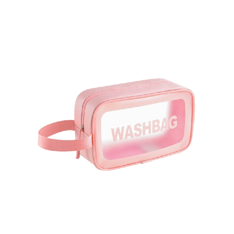 Borsa cosmetica portatile impermeabile trasparente in PVC, dimensioni:, L (Pink), L (Black), L (White), M (Pink), M (Black), M (White), S (Pink), S (Black), S (White)