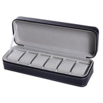 6 Bit Zipper Watch Box Storage Display Box PU Zipper Bag Watch Box, 6 Bit
