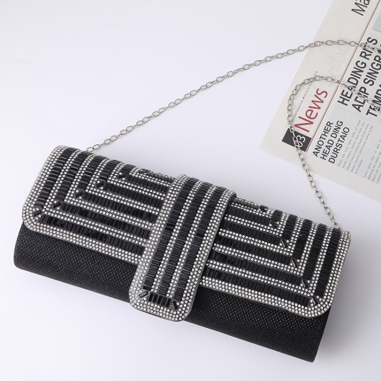 Borsa da sera da donna Borsa a tracolla Borsa a tracolla a mano, Silver, Black