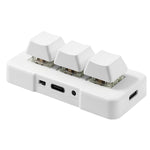 MK321 Tasti personalizzati a 3 tasti Game Office PS Clip Tastiera di programmazione macro, lunghezza cavo: 1,5 m, White, Black