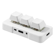MK321 Tasti personalizzati a 3 tasti Game Office PS Clip Tastiera di programmazione macro, lunghezza cavo: 1,5 m, White, Black