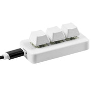 MK321 Tasti personalizzati a 3 tasti Game Office PS Clip Tastiera di programmazione macro, lunghezza cavo: 1,5 m, White, Black
