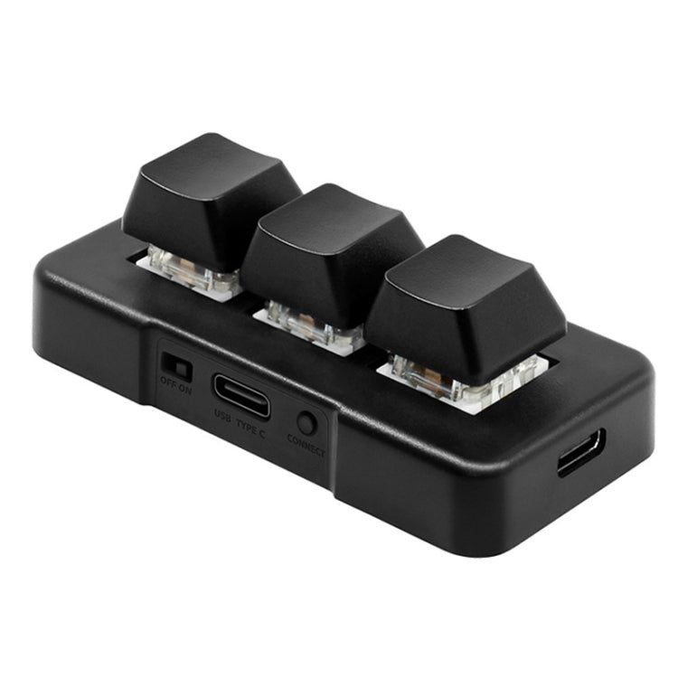 MK321 Tasti personalizzati a 3 tasti Game Office PS Clip Tastiera di programmazione macro, lunghezza cavo: 1,5 m, White, Black