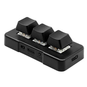 MK321 Tasti personalizzati a 3 tasti Game Office PS Clip Tastiera di programmazione macro, lunghezza cavo: 1,5 m, White, Black