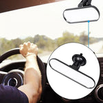CZC-220 Specchietto retrovisore piatto Big Vision con ventosa per auto, Blue Mirror, White Mirror
