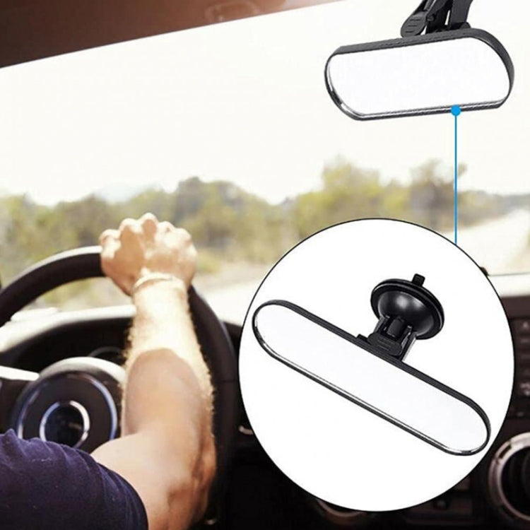 CZC-220 Specchietto retrovisore piatto Big Vision con ventosa per auto, Blue Mirror, White Mirror