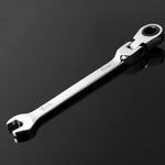 Chiave a cricchetto combinata con testa flessibile Strumento a cricchetto a doppio scopo, 6mm, 7mm, 9mm, 11mm, 16mm, 24mm, 18mm, 20mm, 21mm, 22mm, 23mm