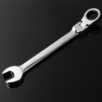 Chiave a cricchetto combinata con testa flessibile Strumento a cricchetto a doppio scopo, 6mm, 7mm, 9mm, 11mm, 16mm, 24mm, 18mm, 20mm, 21mm, 22mm, 23mm