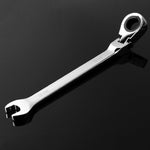 Chiave a cricchetto combinata con testa flessibile Strumento a cricchetto a doppio scopo, 6mm, 7mm, 9mm, 11mm, 16mm, 24mm, 18mm, 20mm, 21mm, 22mm, 23mm