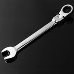 Chiave a cricchetto combinata con testa flessibile Strumento a cricchetto a doppio scopo, 6mm, 7mm, 9mm, 11mm, 16mm, 24mm, 18mm, 20mm, 21mm, 22mm, 23mm