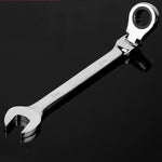 Chiave a cricchetto combinata con testa flessibile Strumento a cricchetto a doppio scopo, 6mm, 7mm, 9mm, 11mm, 16mm, 24mm, 18mm, 20mm, 21mm, 22mm, 23mm