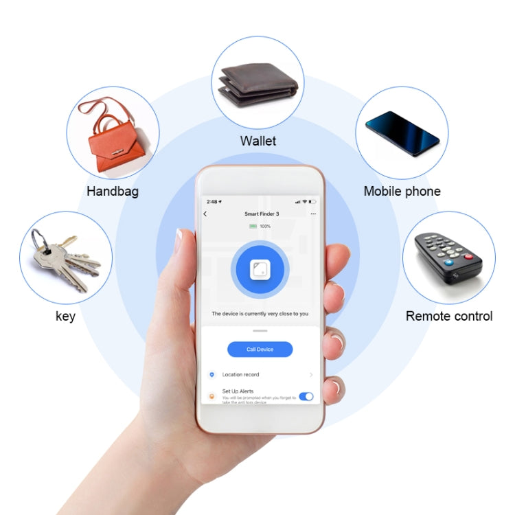 Wallet Key Finder Dispositivo anti-smarrimento intelligente Bluetooth bidirezionale, Two Way Bluetooth Pink, Two Way Bluetooth Yellow, Two Way Bluetooth Green, Two Way Bluetooth Blue, Two Way Bluetooth Black