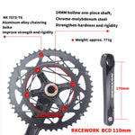 Guarnitura RACEWORK RKRFA per bici da strada in lega di alluminio a 22 velocità, specifiche:, 50-34T without BB, 53-39T without BB, 50-34T with BB, 53-39T with BB