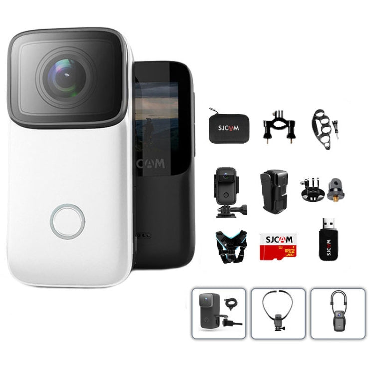C200 4K Face Recognition WIFI Anti-Shake Outdoor Ciclismo Fotocamera sportiva impermeabile, ((White Set), (Black Set)