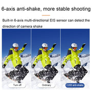 C200 4K Face Recognition WIFI Anti-Shake Outdoor Ciclismo Fotocamera sportiva impermeabile, ((White Set), (Black Set)