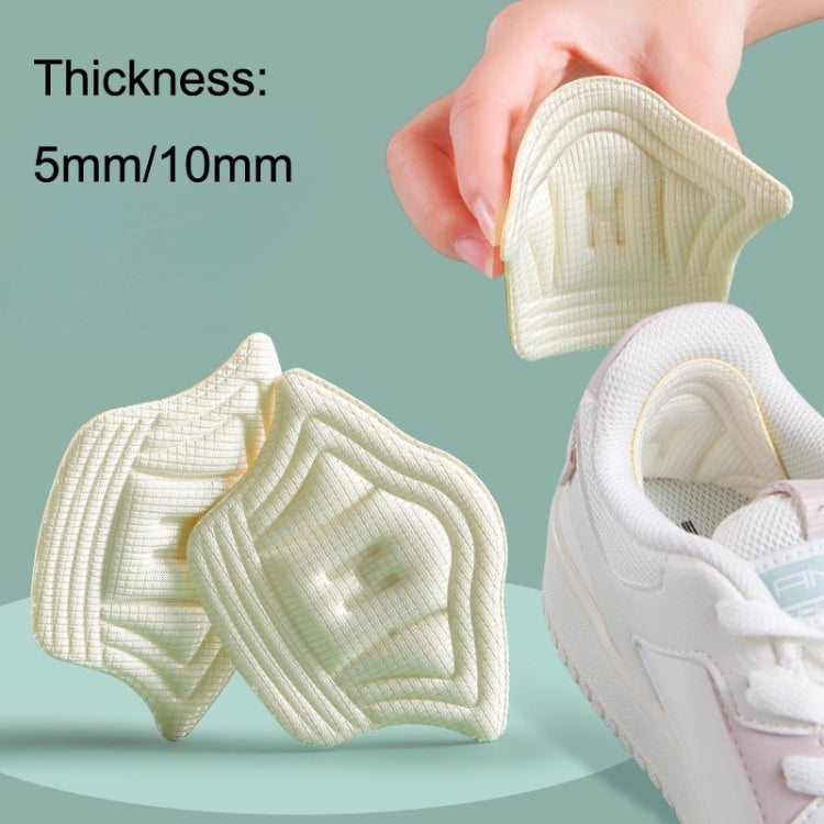 10 paia di sneaker su misura con linguetta sul tallone, tracker anti-usura e anti-caduta, spessore:, 5mm (Beige), 5mm (Black), 10mm (Beige), 10mm (Black)